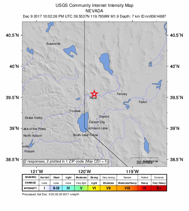 Did You Feel It? map: shaking reported by the public