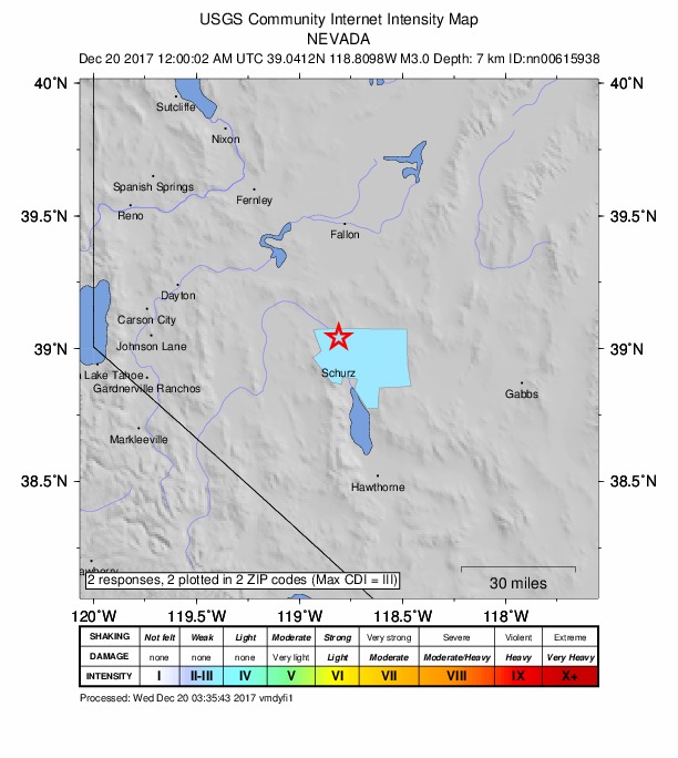 Did You Feel It? map: shaking reported by the public