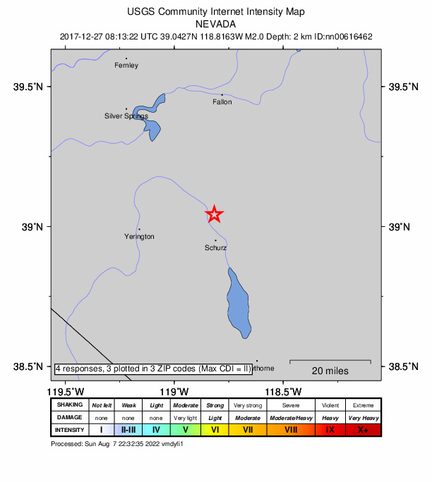 Did You Feel It? map: shaking reported by the public