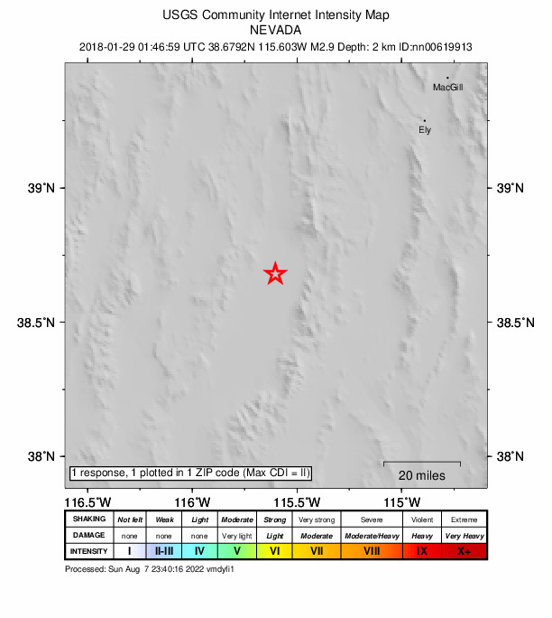 Did You Feel It? map: shaking reported by the public