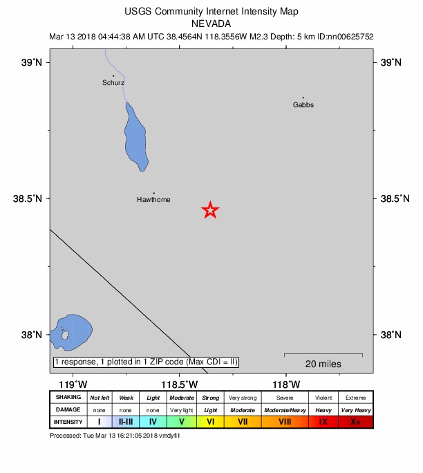 Did You Feel It? map: shaking reported by the public