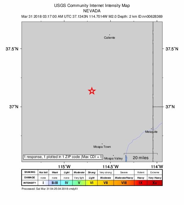 Did You Feel It? map: shaking reported by the public