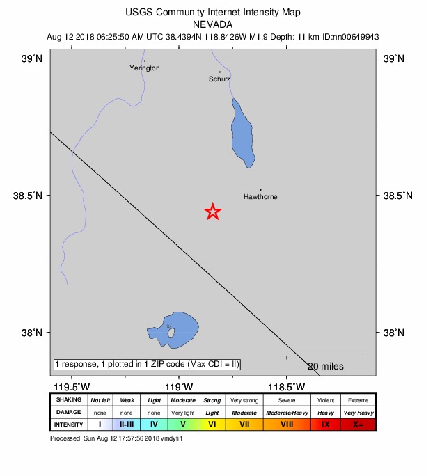 Did You Feel It? map: shaking reported by the public