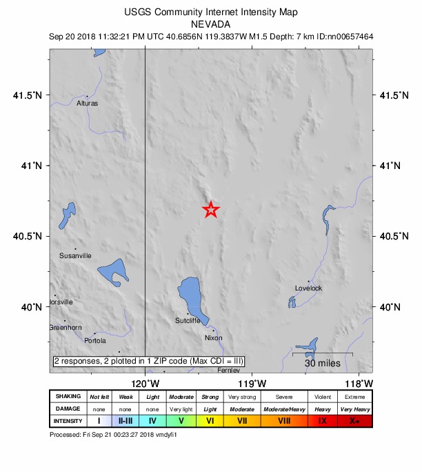 Did You Feel It? map: shaking reported by the public