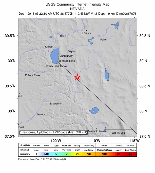 Did You Feel It? map: shaking reported by the public