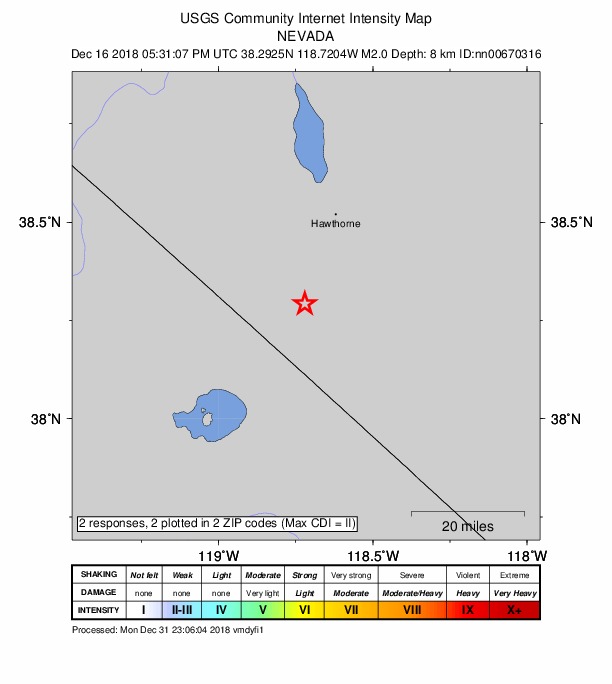 Did You Feel It? map: shaking reported by the public