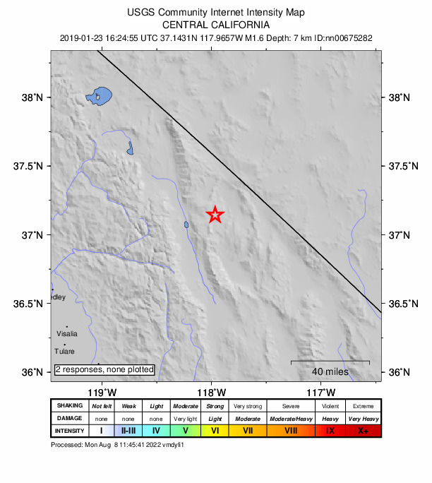 Did You Feel It? map: shaking reported by the public