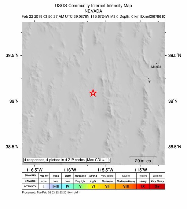 Did You Feel It? map: shaking reported by the public
