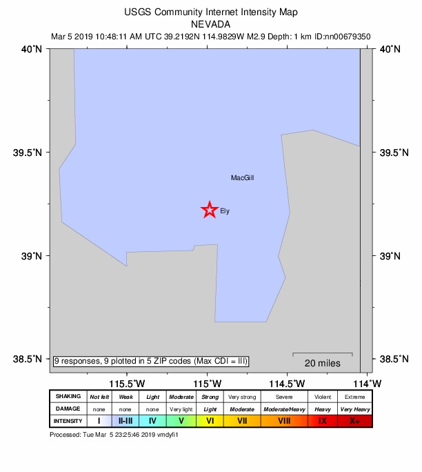 Did You Feel It? map: shaking reported by the public