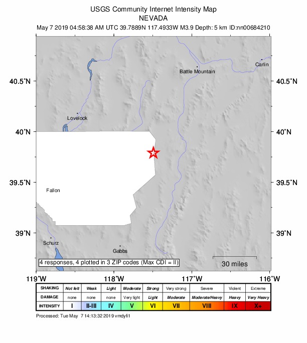 Did You Feel It? map: shaking reported by the public