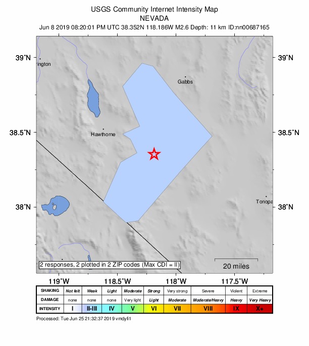 Did You Feel It? map: shaking reported by the public