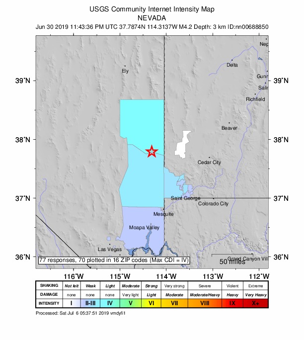 Did You Feel It? map: shaking reported by the public