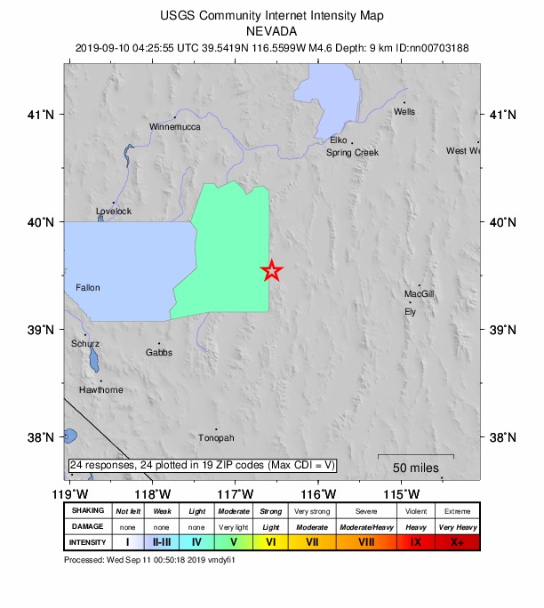 Did You Feel It? map: shaking reported by the public