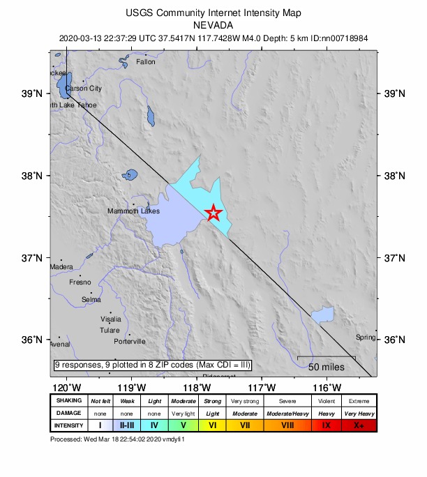 Did You Feel It? map: shaking reported by the public