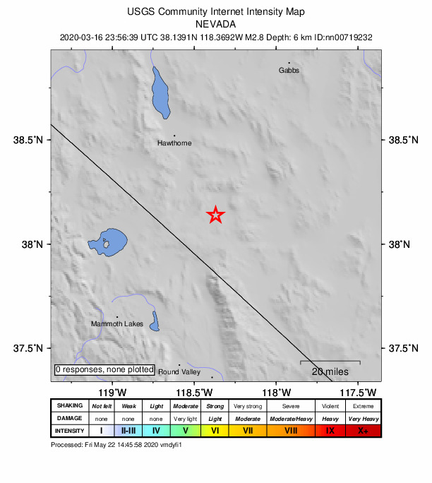 Did You Feel It? map: shaking reported by the public