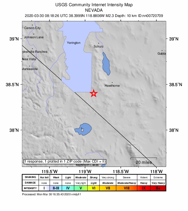 Did You Feel It? map: shaking reported by the public