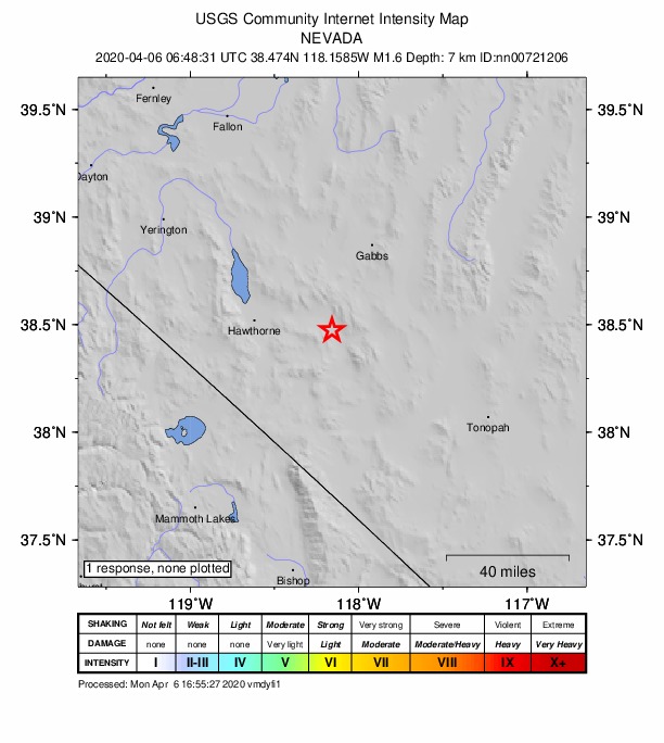 Did You Feel It? map: shaking reported by the public