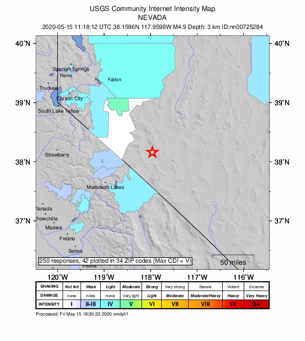 Did You Feel It? map: shaking reported by the public