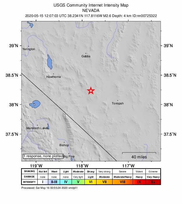Did You Feel It? map: shaking reported by the public
