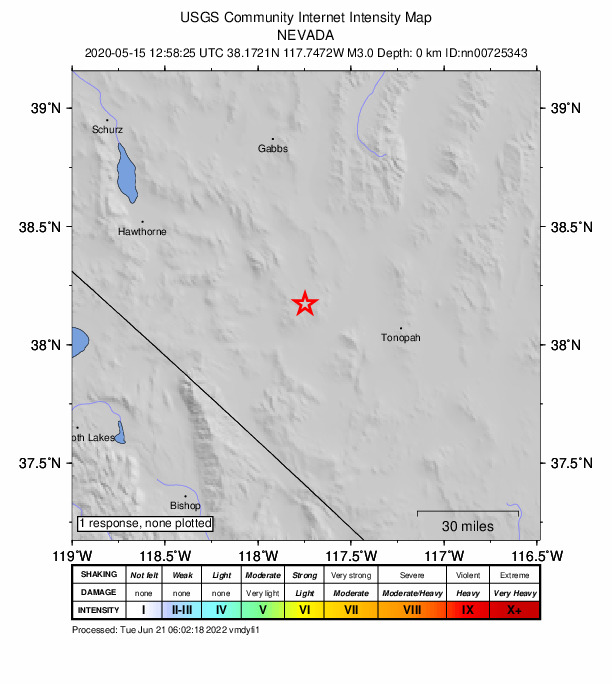 Did You Feel It? map: shaking reported by the public