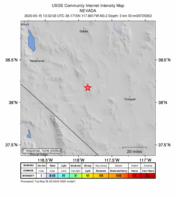 Did You Feel It? map: shaking reported by the public