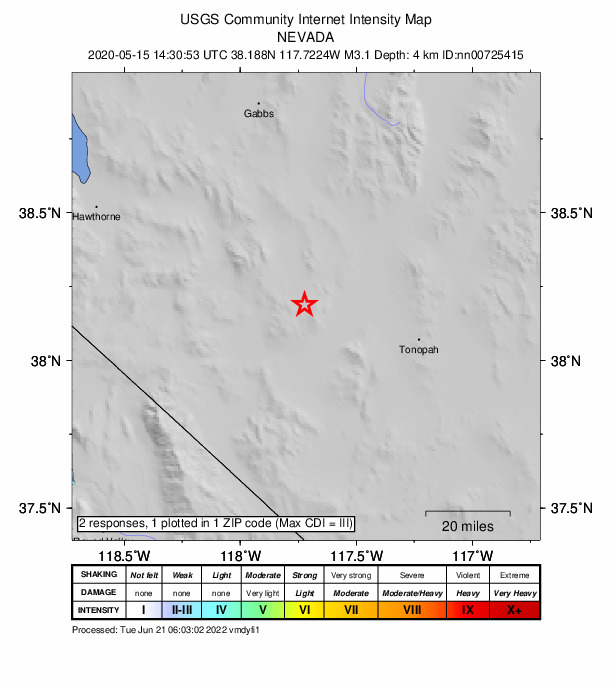 Did You Feel It? map: shaking reported by the public