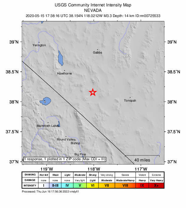 Did You Feel It? map: shaking reported by the public