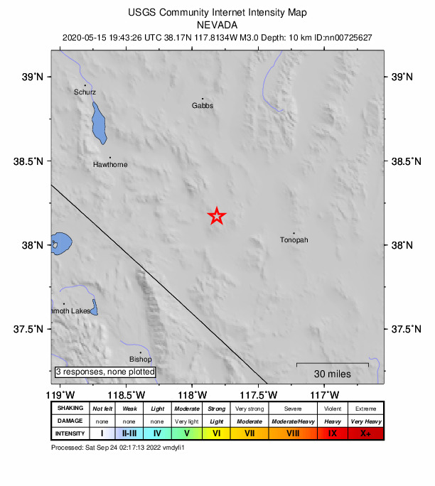 Did You Feel It? map: shaking reported by the public