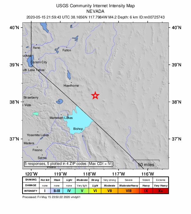 Did You Feel It? map: shaking reported by the public
