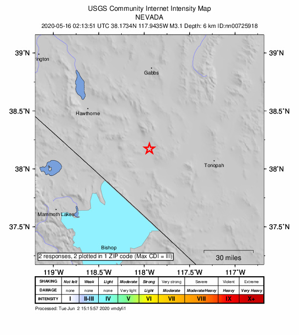 Did You Feel It? map: shaking reported by the public