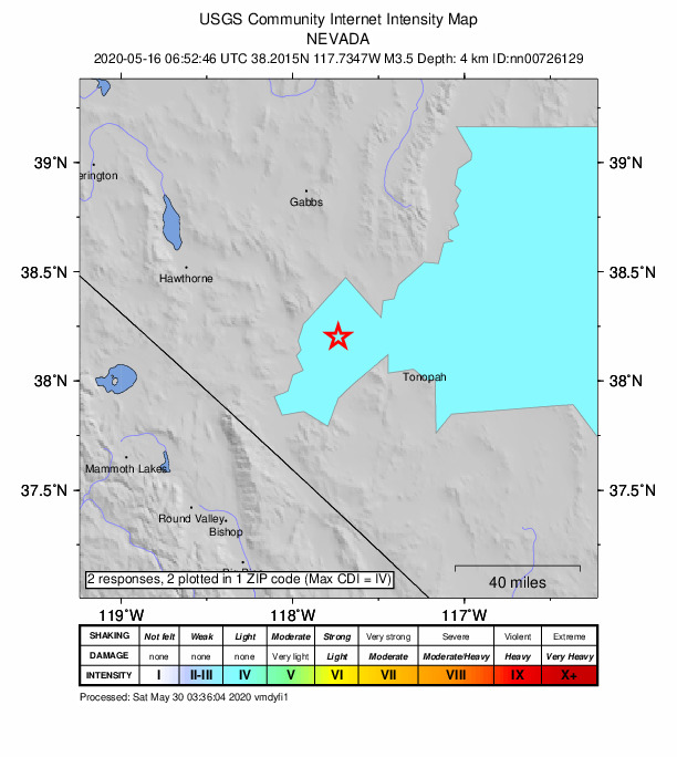 Did You Feel It? map: shaking reported by the public