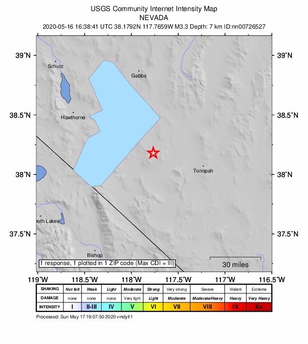 Did You Feel It? map: shaking reported by the public