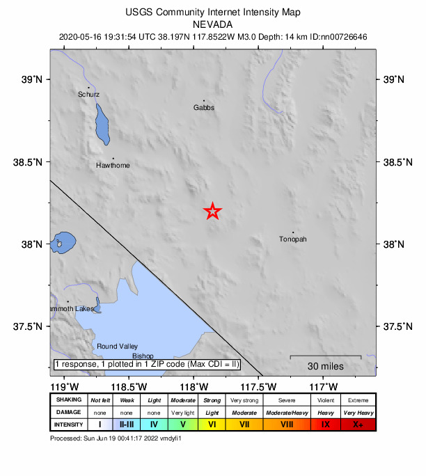 Did You Feel It? map: shaking reported by the public