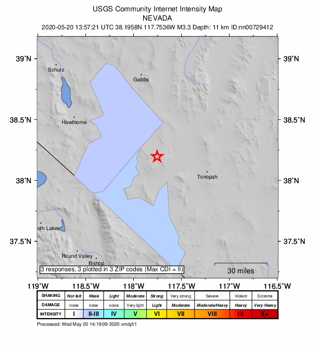 Did You Feel It? map: shaking reported by the public