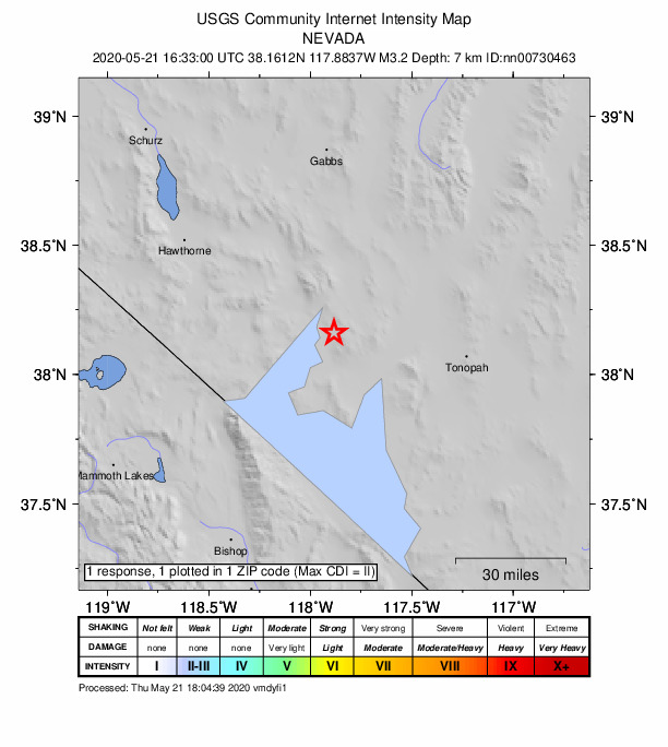 Did You Feel It? map: shaking reported by the public