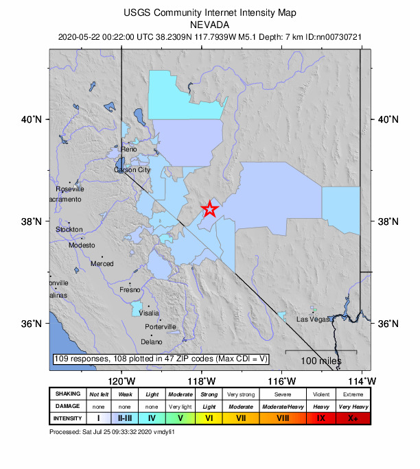 Did You Feel It? map: shaking reported by the public