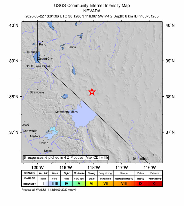 Did You Feel It? map: shaking reported by the public