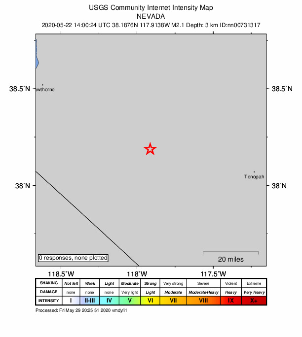 Did You Feel It? map: shaking reported by the public