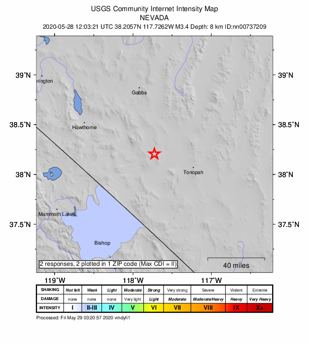 Did You Feel It? map: shaking reported by the public