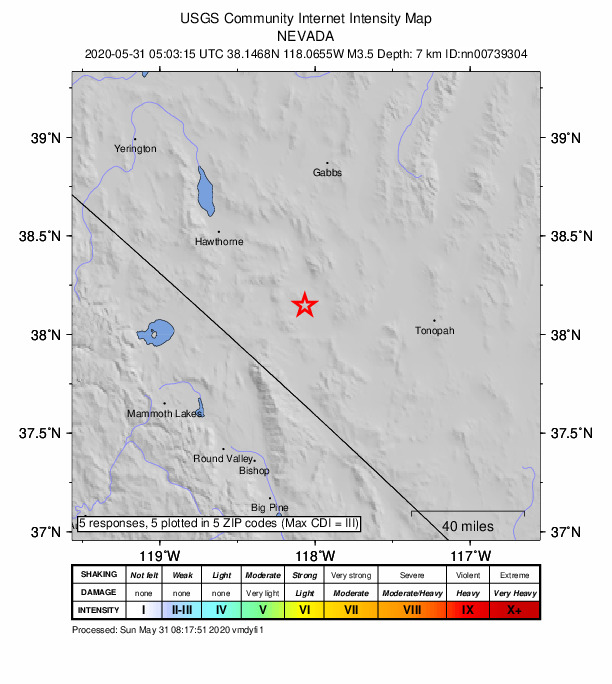 Did You Feel It? map: shaking reported by the public
