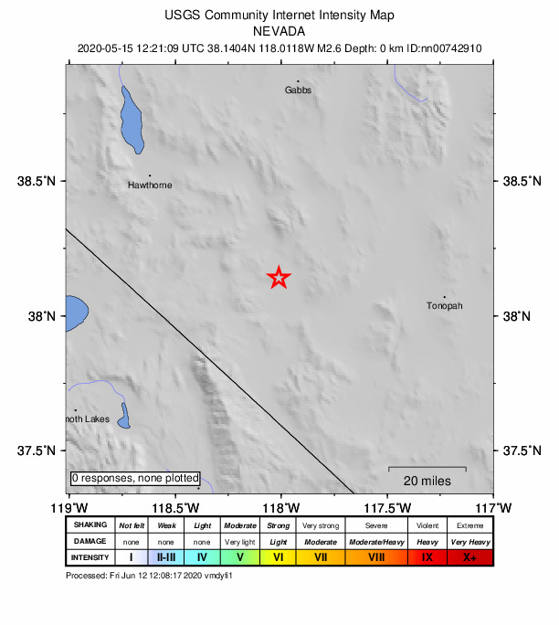 Did You Feel It? map: shaking reported by the public