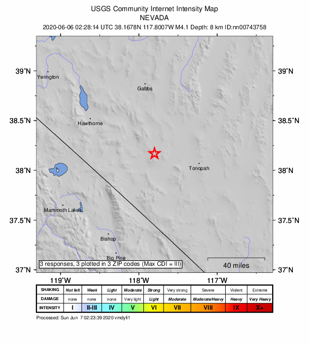 Did You Feel It? map: shaking reported by the public