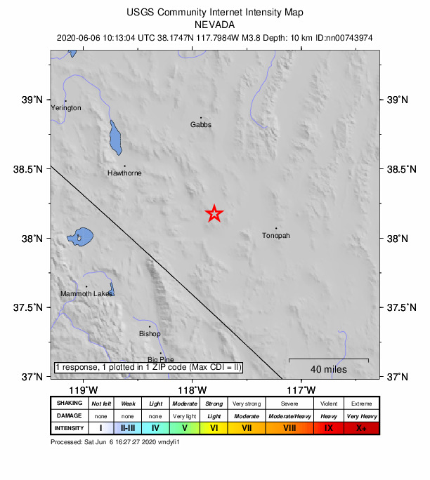 Did You Feel It? map: shaking reported by the public