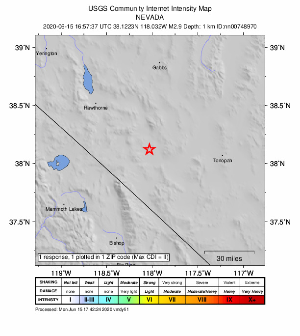 Did You Feel It? map: shaking reported by the public