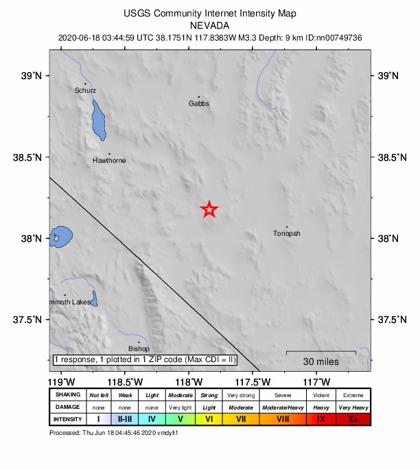 Did You Feel It? map: shaking reported by the public