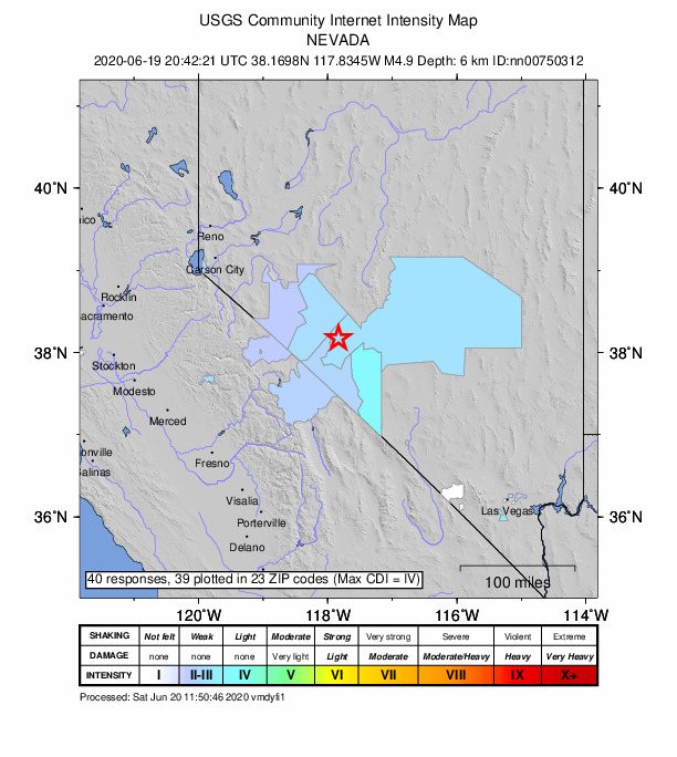 Did You Feel It? map: shaking reported by the public