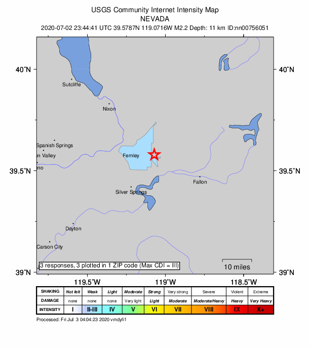 Did You Feel It? map: shaking reported by the public