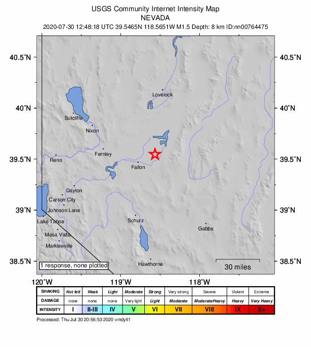Did You Feel It? map: shaking reported by the public