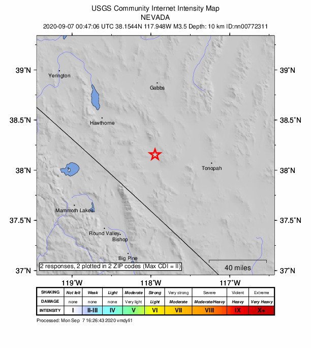 Did You Feel It? map: shaking reported by the public