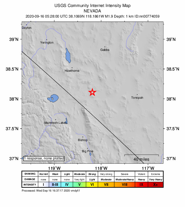 Did You Feel It? map: shaking reported by the public